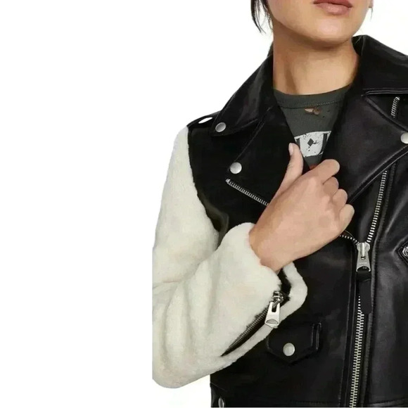 NWOT Mackage Baya Leather Moto Jacket Size Small - Picture 6 of 14